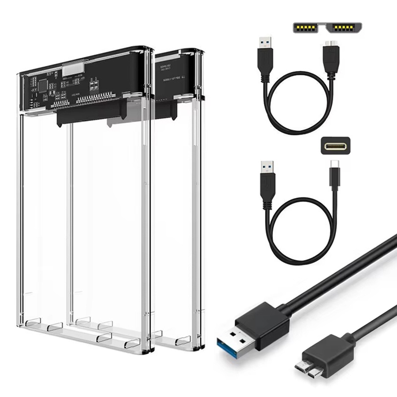 Laptop External Accessories - Casing Penyimpanan Eksternal Transparan 2.5 Inci
