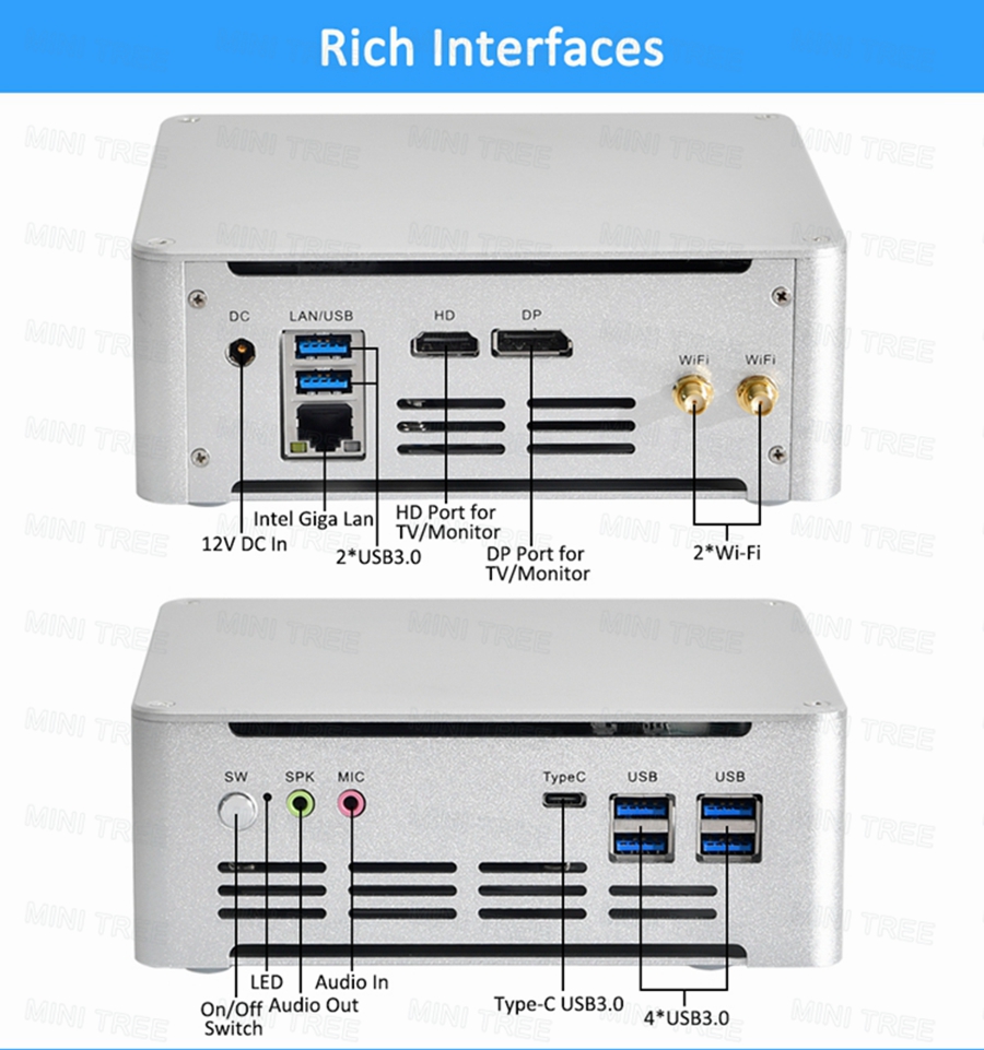 Intel Cpu Core I7 - Mini PC Cube Win11 Generasi ke-13