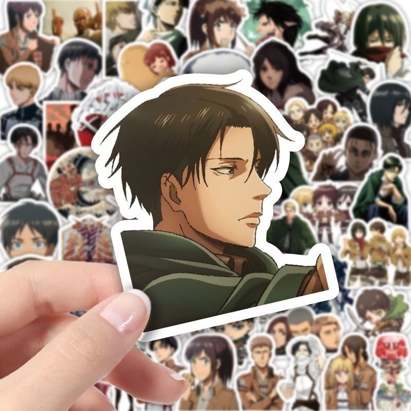 60 Buah Stiker Anime Attack On - Accessories Laptop ulasan dan harga