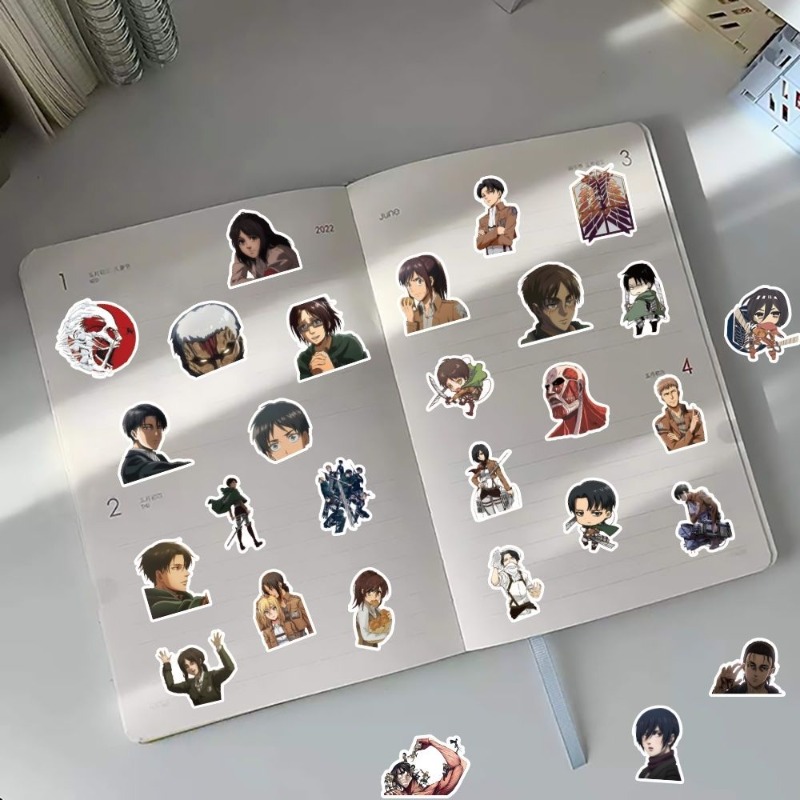 60 Buah Stiker Anime Attack On - Accessories Laptop ulasan dan harga
