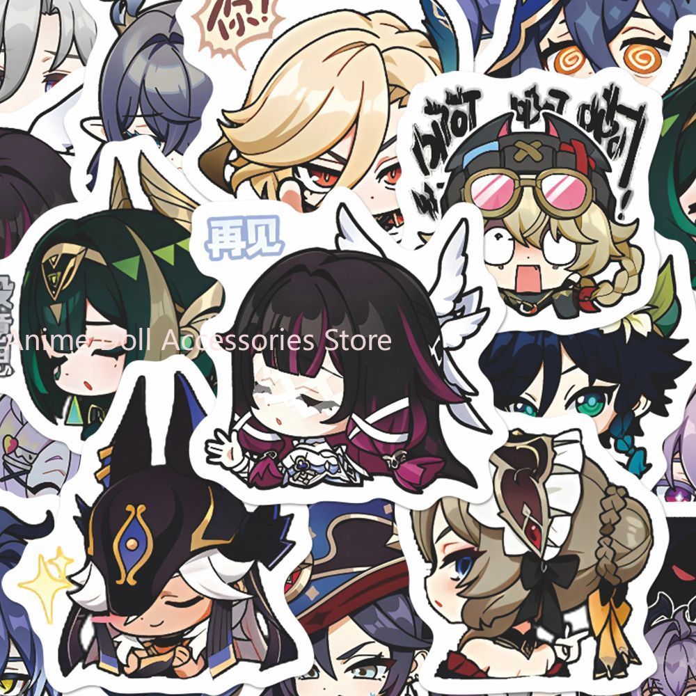 64 Buah Stiker Anime Genshin I - Accessories Laptop ulasan dan harga