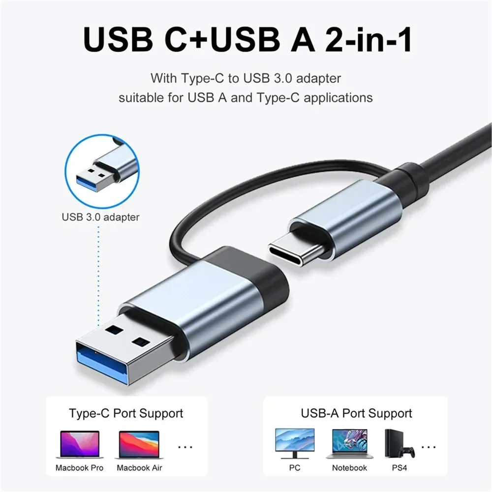 8 In 1 USB C Hub Expander Adap - Laptop Accessories Must Have ulasan dan harga